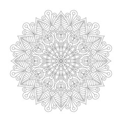 Mystic beauty adult mandala coloring book page for kdp book interio