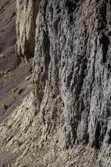 Natural background. Patterns on the surface of the earth. Earth texture. Sand quarry. Quarry clay