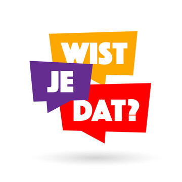 Wist je dat ?, Did you know? in Dutch