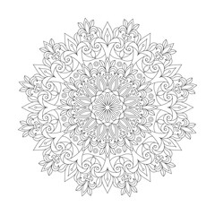 Adult harmony elegance mandala coloring book page for kdp book interior