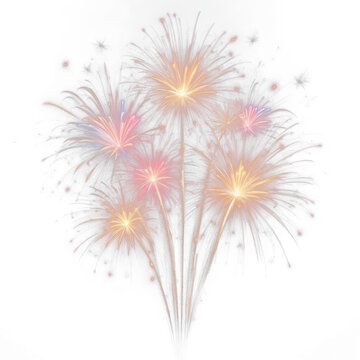 firework isolate PNG transparent background