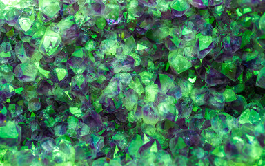 Aquamarine crystal mineral stone. Gems. Mineral crystals in the natural environment. Texture of precious and semiprecious stones. shiny surface of precious stone