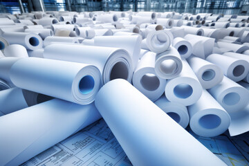 machines for the production of paper rolls for further processing in a printing plant - recycling of waste paper.