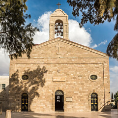 View at the Church of Saint George in the streets of Madaba - Jordan