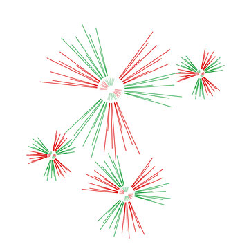 Firework vector icon illustration design template