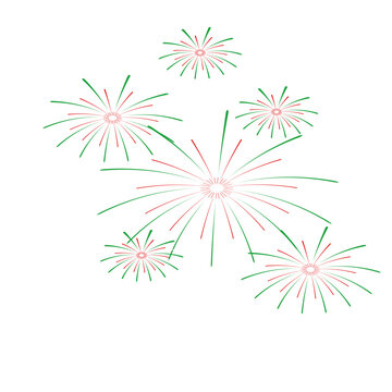 Firework vector icon illustration design template