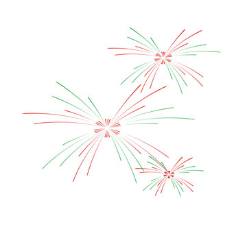 Firework vector icon illustration design template