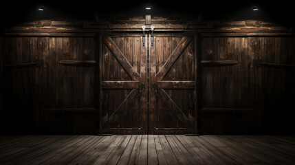 An open barn door - obrazy, fototapety, plakaty