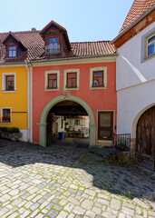 Fototapeta na wymiar Historische Altstadt von Sommerhausen am Main, Landkreis Würzburg, Franken, Unterfranken, Bayern, Deutschland