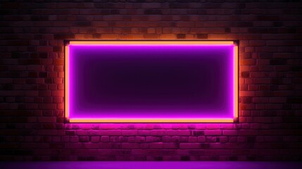 Brick and Glow: Neon Sign Set Against a Bold Red Brick Wall Background