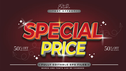 Fototapeta premium editable special price text effect.typhography logo