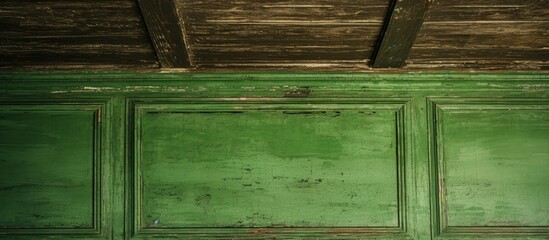 Green ceiling with a rustic vibe