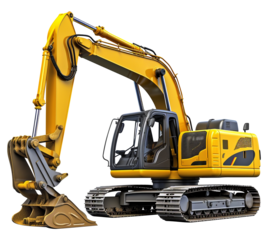 Excavator png heavy construction machinery excavation shoveling machine excavator transparent background