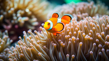 An orange clown fish - Powered by Adobe
