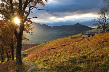 Coucher de soleil automnal