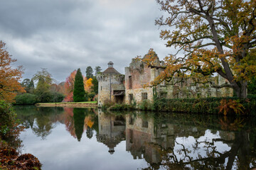 Autumnal colours and at Scotney Castle in the UK