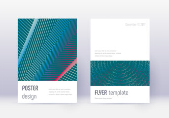 Fototapeta premium Minimalistic cover design template set. Red abstra
