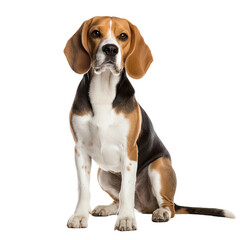 Cute Beagle Dog Isolated on  Transparent Background
