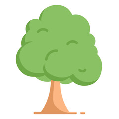 Lush tree icon with leaves
