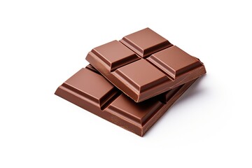 Decadent delight. Indulge in richness of dark chocolate on white background isolated. Sweet. Flavors in every bite. Bittersweet temptation