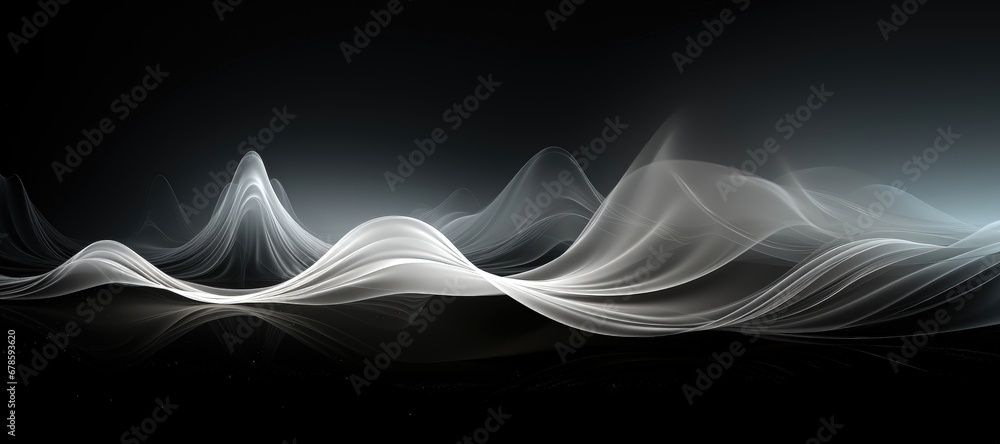 Wall mural an abstract wallpaper with a black background, in a wide format, creating a visually captivating com