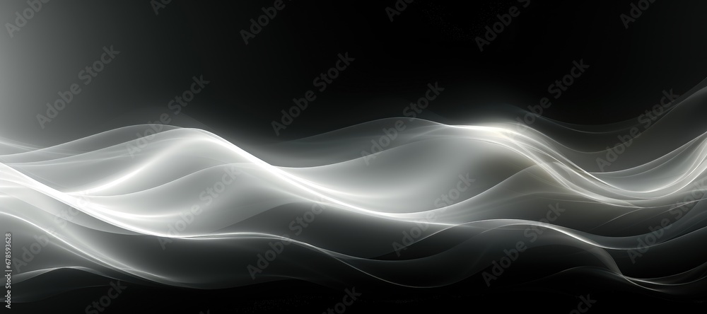 Wall mural an abstract wallpaper with a black background, in a wide format, creating a visually captivating com