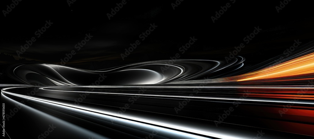 Wall mural an abstract wallpaper with a black background, in a wide format, creating a visually captivating com