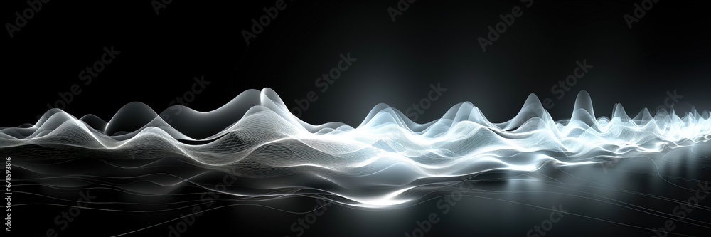 Wall mural an abstract wallpaper with a black background, in a wide format, creating a composition that conveys
