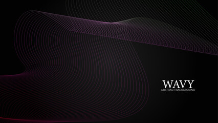 Abstract glowing wave lines background. Dynamic wave pattern. Modern gradient wavy lines. Futuristic technology concept. Suit for poster, banner, brochure, cover, website. Vector illustration