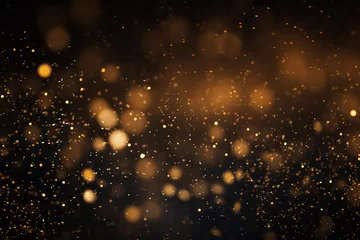 Fotobehang Golden particles on black background, Chinese new year concept © terra.incognita