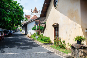 street view of galle city, sri lanka