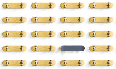 background pattern of wooden skateboard