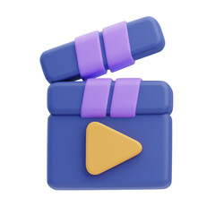 3D Film Clapper Illustration