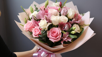 Beautiful bouquet of flowers gift