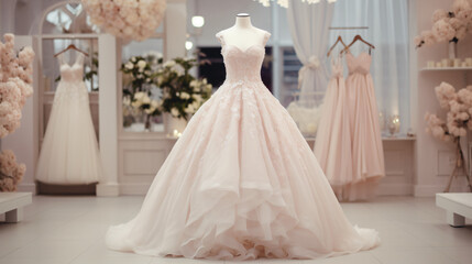 Fototapeta na wymiar Beautiful elegant wedding dress