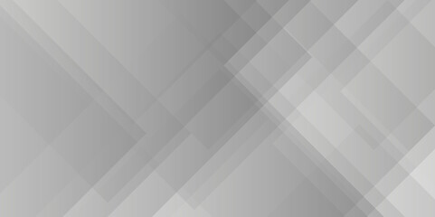 Abstract gray background with square and triangle shapes layered in modern abstract white transparent pattern design. White color technology concept seamless geometric line vector background.