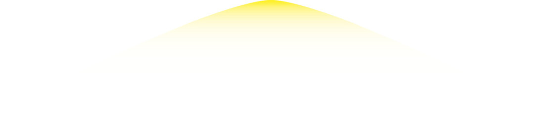 Gelber Lichtstrahl, Lichtschweif mit Farbverlauf und scharfem Rand - Designelement mit transparentem Hintergrund - als Überlagerung, Overlay und anderweitigen Gestaltungsmöglichkeiten