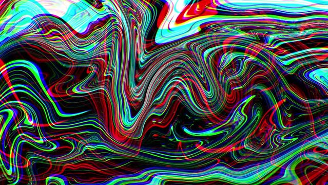 abstract animated background liquify in psychedelic style. Fantasy psychedelic modern multicolor background wavy flow