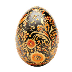 Fototapeta premium Intricately Painted Easter Egg with Floral Motifs