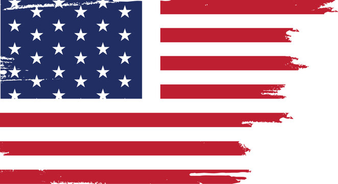 United States of America flag. The correct proportions and color vector image of american flag