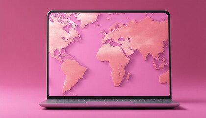 laptop with earth globe