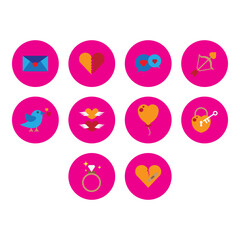 romance clip art set