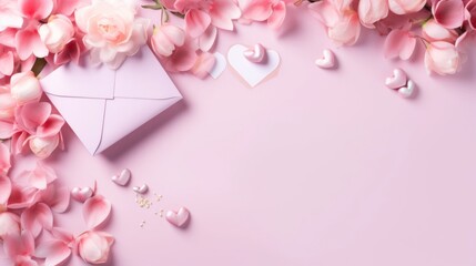 Valentine's Day heart-shaped greeting card copy space background