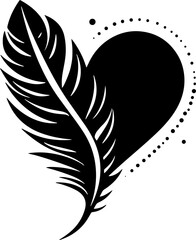 Obraz premium feather heart 