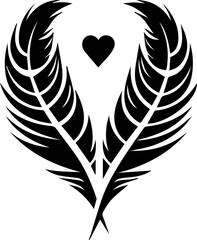 feather heart 