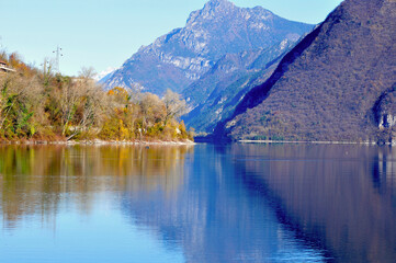 Glimpse of Lake Idro in Winter (Brescia) - 678606887