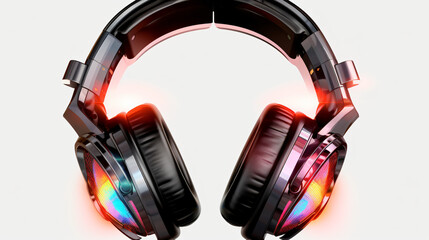 Sonic Harmony Black Headphones on white Background