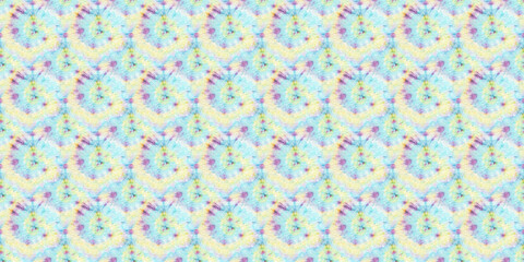 Rainbow Psychedelic Kaleidoscope. Seamless. Dyed