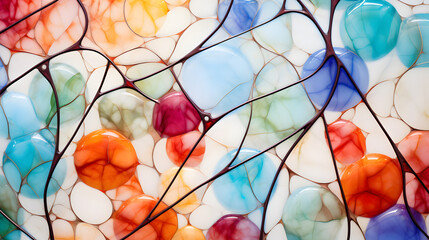 Multi Color vines marble texture or abstract background. onyx marbl in multi color vines glass effect texture feels natural figure natural marble. The colorful of the drops colors on t. Generative Ai.