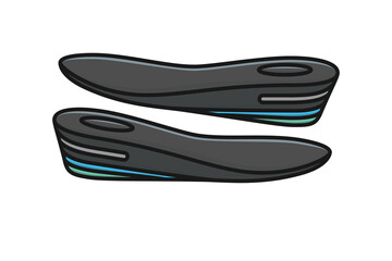 Comfortable Orthotics Shoe Insole Front View vector illustration. Fashion object icon concept. Insoles for a comfortable and healthy walk vector design.